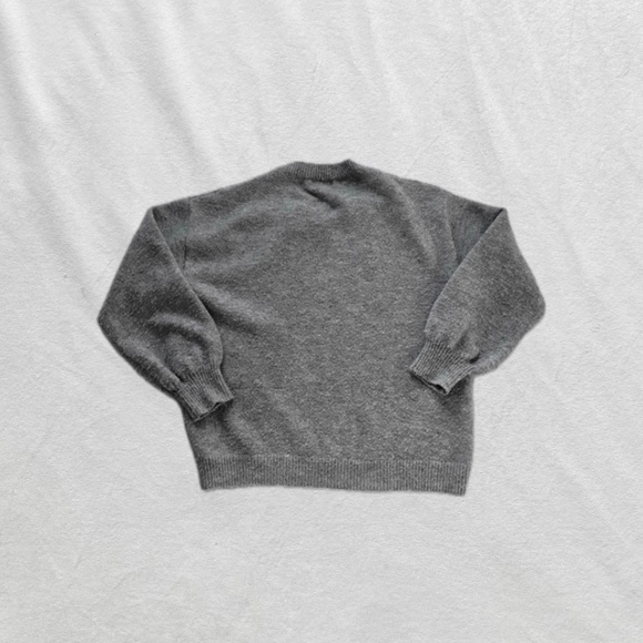 gray white navy blue Notre Dame patchwork sweater - Picture 5 of 5